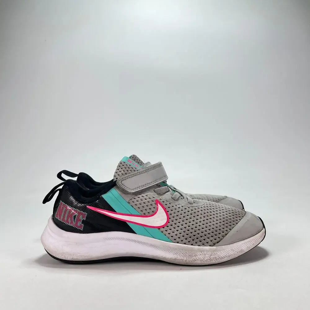 Nike Star Runner 3 SE Gray Teal Pink Shoes Sneakers DD1150-001 Youth Size 3Y